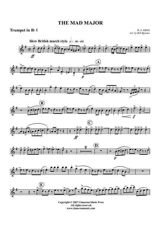 The Mad Major - Trumpet 1 in B-flat