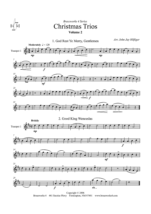 Christmas Trios, Volume 2 - Trumpet 1
