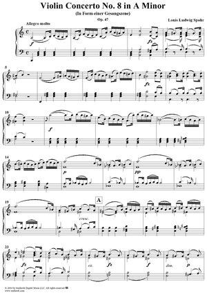 Violin Concerto No. 8 in A Minor, Op. 47 - Full Score
