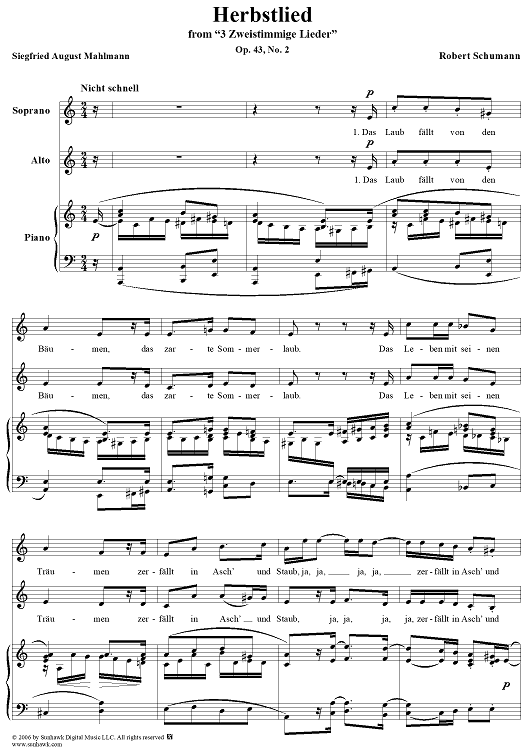 Herbstlied, Op. 43, No. 2