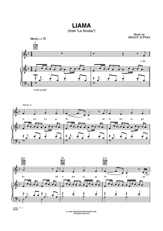 LIAMA (from “La Nouba”)