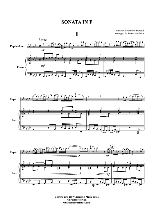 Sonata in F - Piano Score