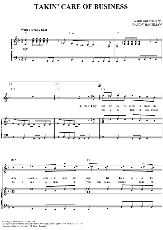 Takin' Care Of Business