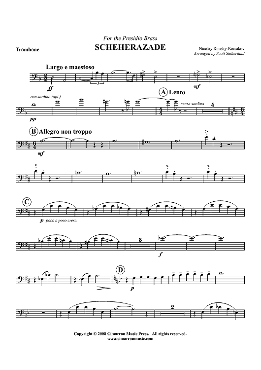 Scheherazade - Trombone