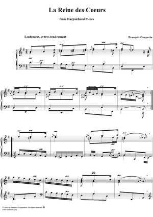 Harpsichord Pieces, Book 4, Suite 21, No.1:  La Reine des coeurs