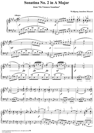 Sonatina No. 2 in A Major, K229 (K439b)