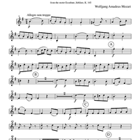 Alleluia - from the motet Exsultate, Jubilate, K. 165 - Part 2 Clarinet in Bb