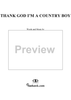 Thank God I'm a Country Boy