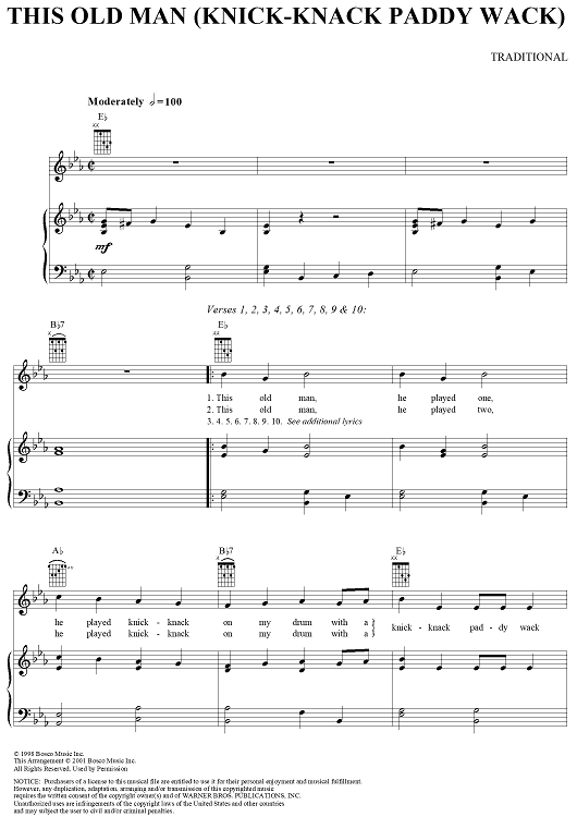 This Old Man (Knick-Knack Paddy Wack)