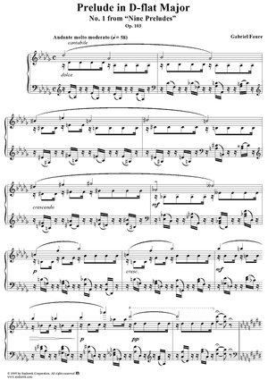 Prelude in D-flat major - No. 1 from "Nine Preludes" op. 103