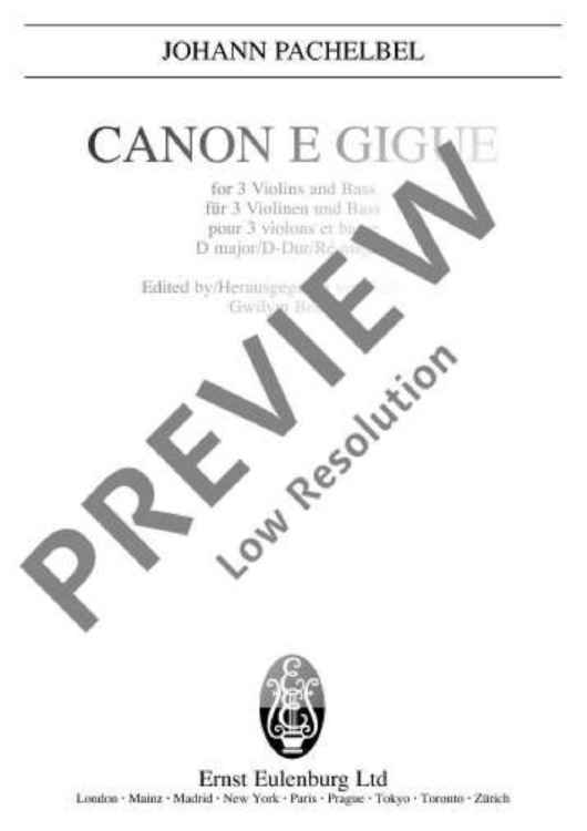 Canon e Gigue in D major - Full Score