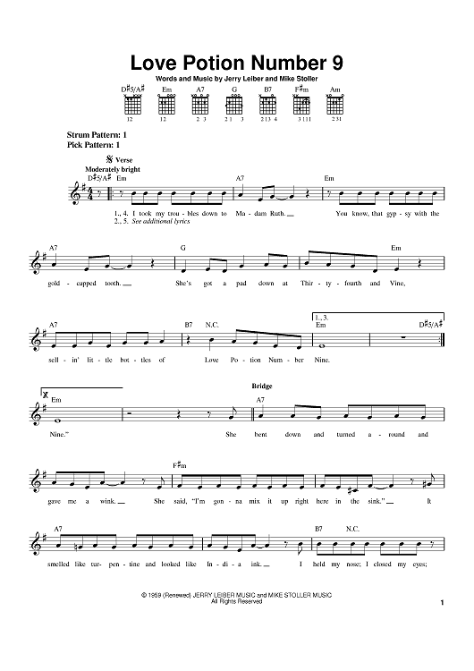 Love Potion Number 9