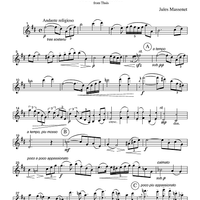 Meditation - from Thais - Part 1 Flute, Oboe or Violin