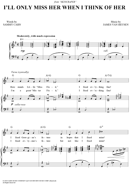 I'll Only Miss Her When I Think of Her