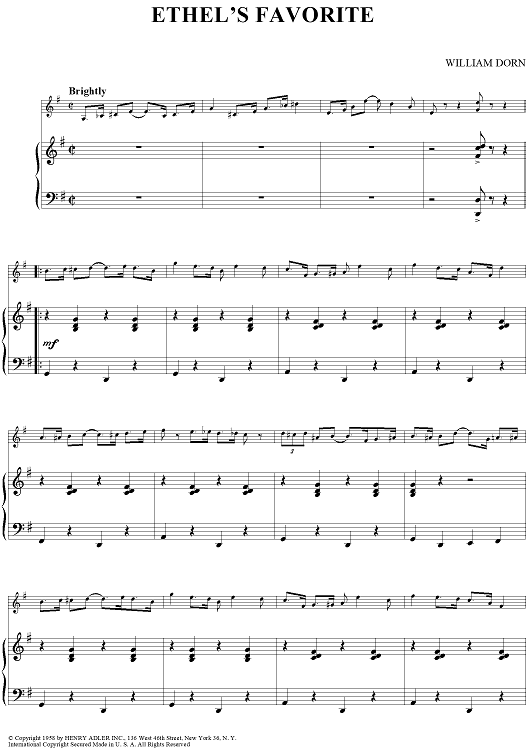 Ethel's Favorite - Piano Accompaniment