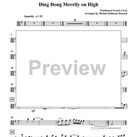Ding Dong Merrily on High - Five Carol Favorites for Piano Quintet - Viola