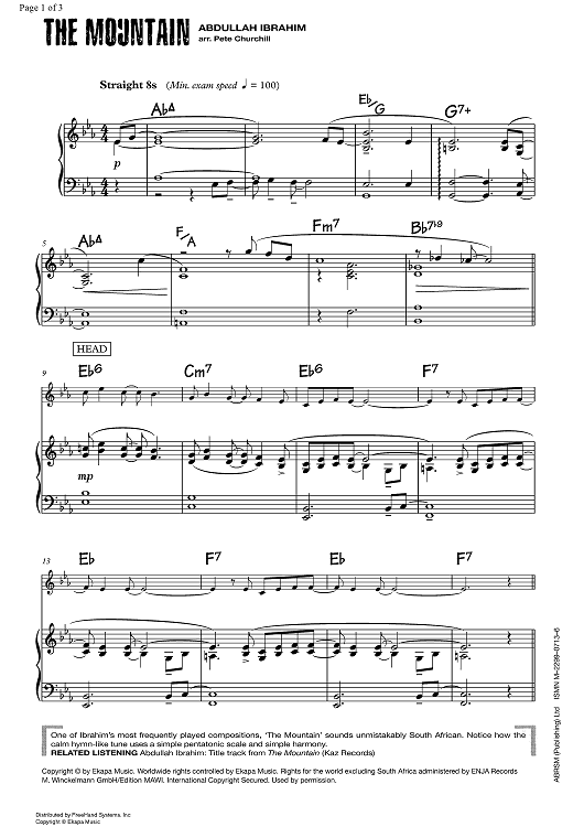 The Mountain (Piano accompaniment)