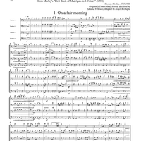 Two Madrigals, Vol. 3 - from Morley's "First Book of Madrigals to 4 Voices" (1594) - Score