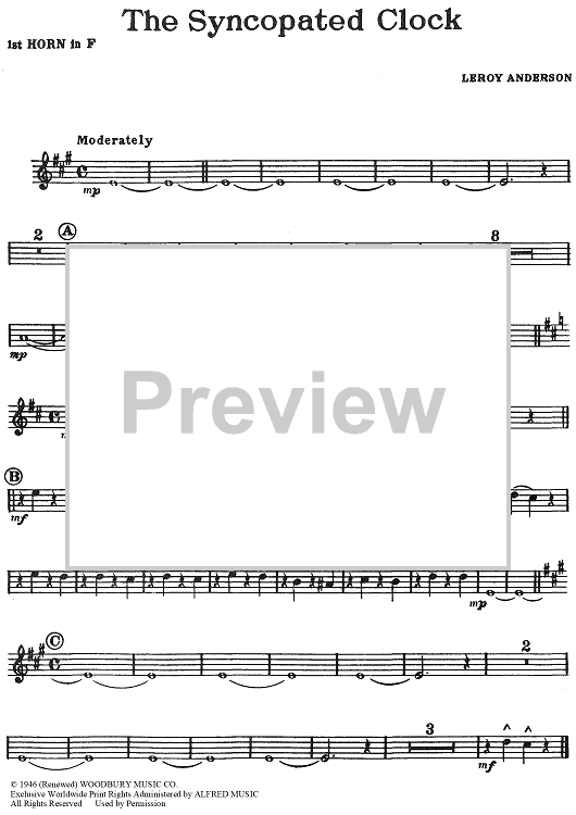 The Syncopated Clock - Horn 1 in F