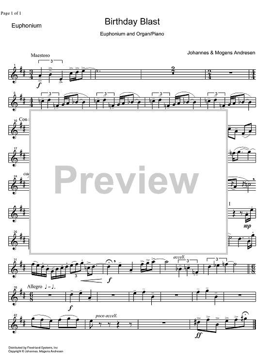 Birthday Blast - Euphonium