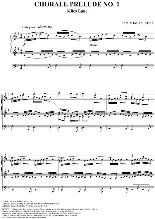 Chorale Prelude No. 1: Miles Lane