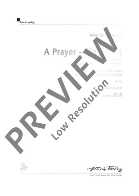 A Prayer - Ein Gebet