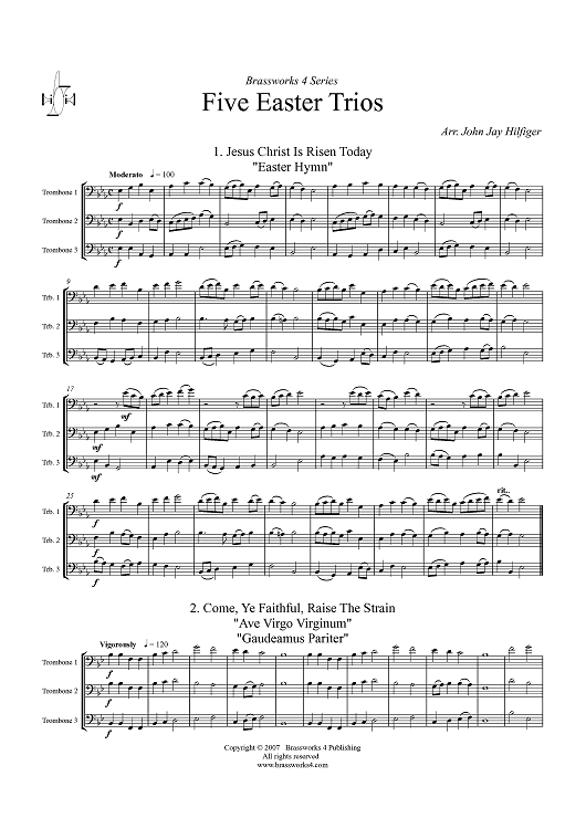 Five Easter Trios - Score