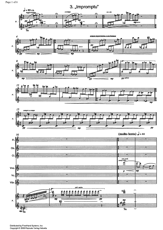 3 Impromptu - Score