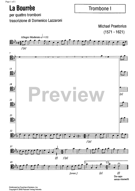 La Bourrée - Trombone 1