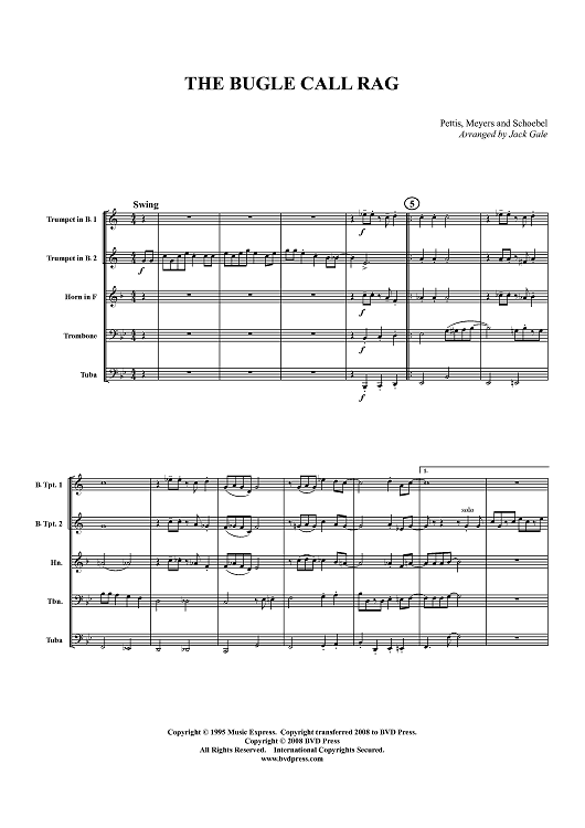 The Bugle Call Rag - Score