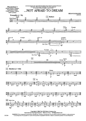 … Not Afraid to Dream - Percussion 2