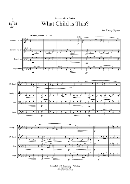 What Child Is This? - Score