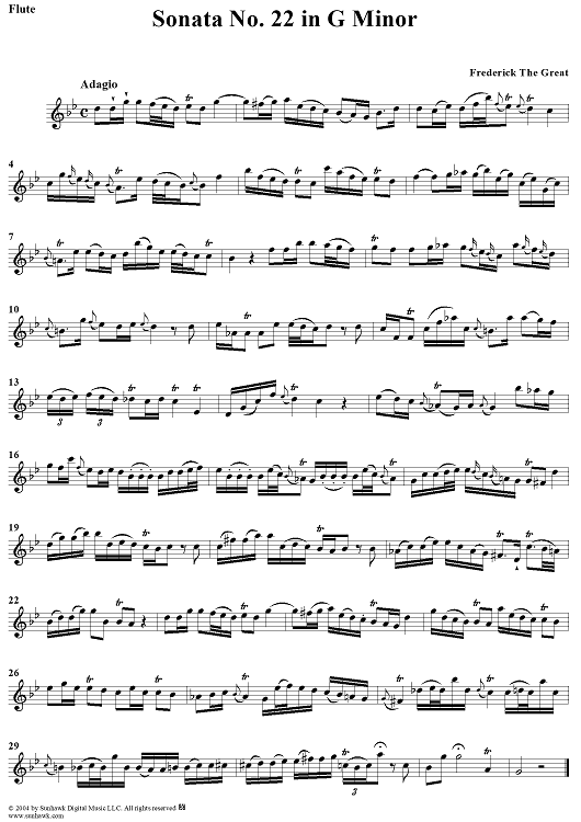 Sonata No. 22 in G Minor - Flute