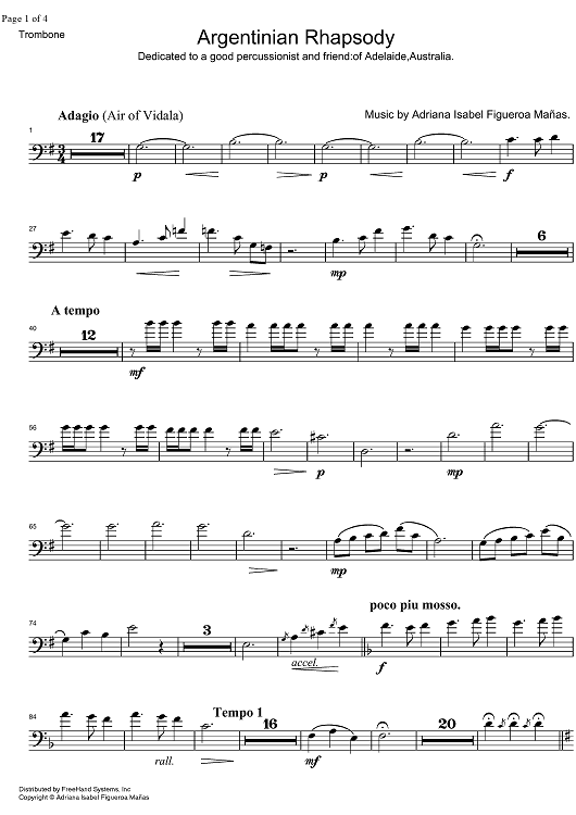 Argentinian Rhapsody - Trombone