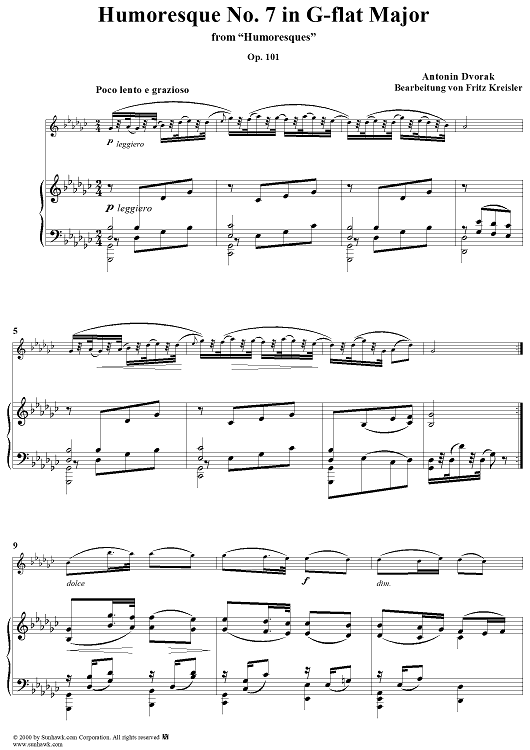 Humoresque No. 7 - Piano Score