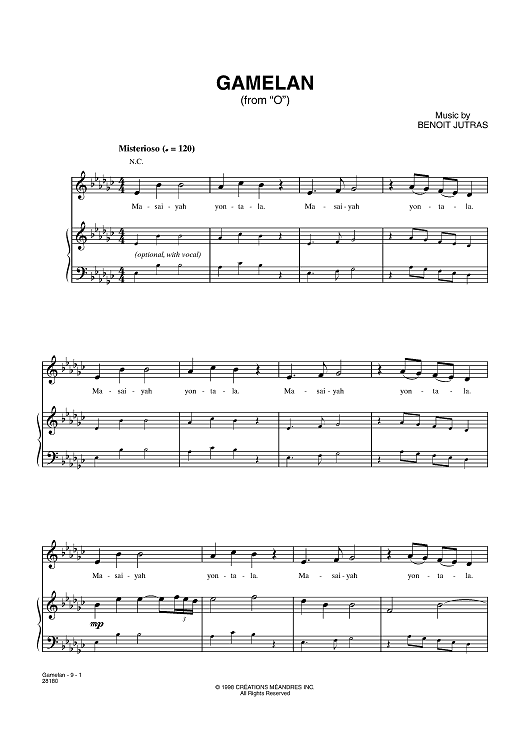 GAMELAN (from “O”)