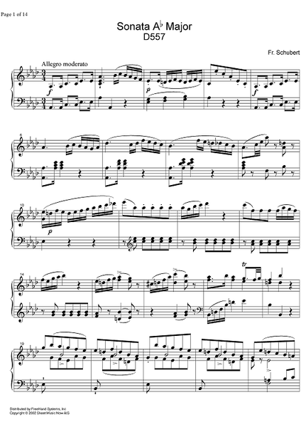 Sonata No. 5 Ab Major D557