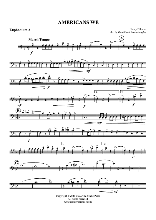Americans We - Euphonium 2 BC/TC