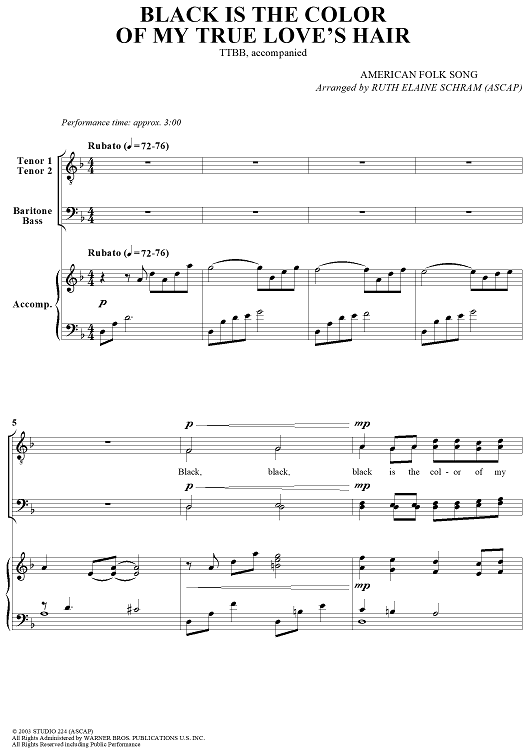 Black is the Color of My True Love's Hair