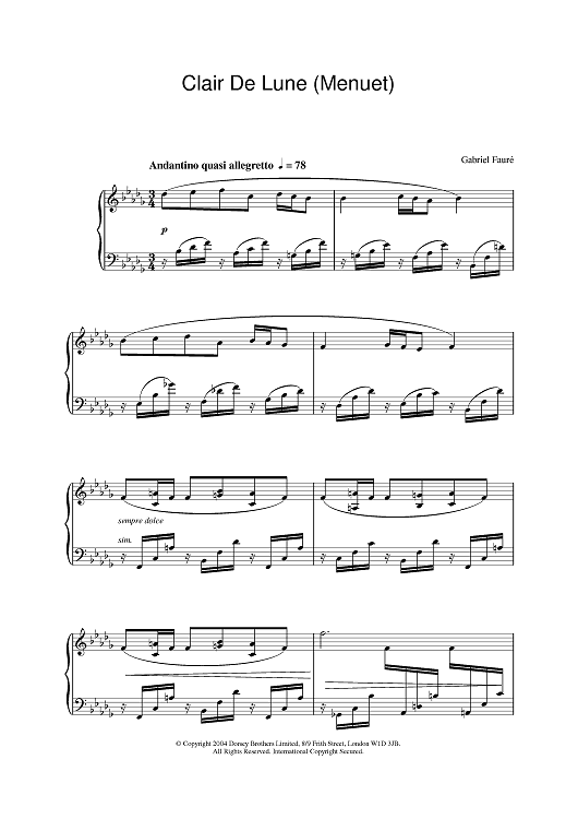 Clair De Lune (Menuet)