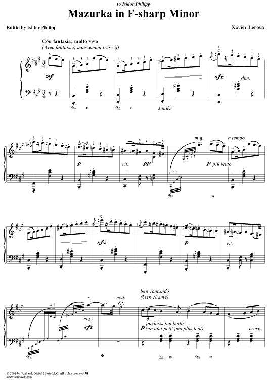 Mazurka in F-sharp minor