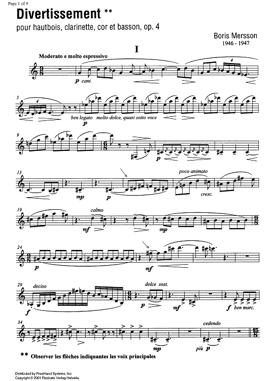 Divertissement - Clarinet in B-flat