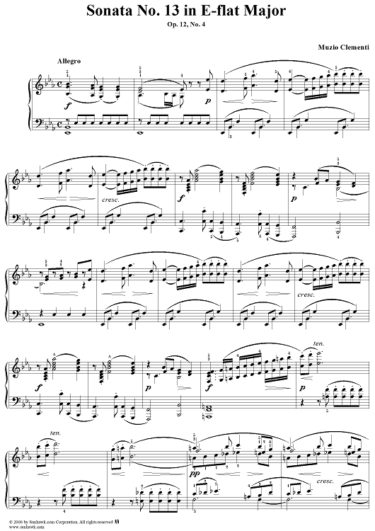 Sonata No. 13 in E-flat Major, Op. 12, No. 4