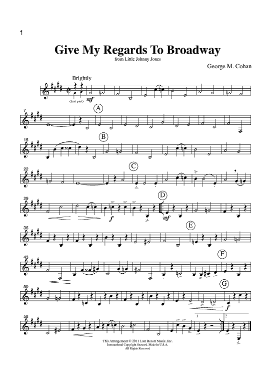 Music for Four, Collection No. 2 - Early Pop Favorites - Part 4 Bass Clarinet in Bb