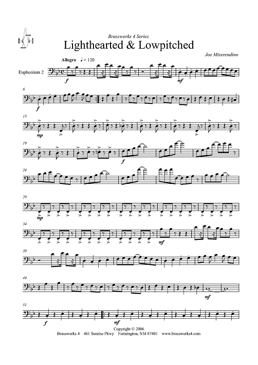 Lighthearted & Lowpitched - Euphonium 2 BC