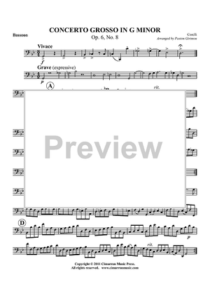 Concerto Grosso in G Minor - Op. 6, No. 8 - Bassoon