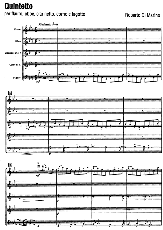 Quintetto - Score