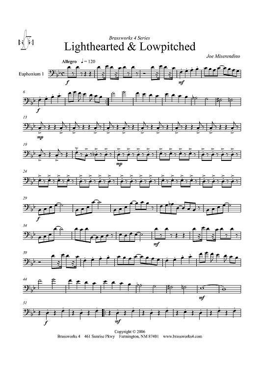 Lighthearted & Lowpitched - Euphonium 1 BC