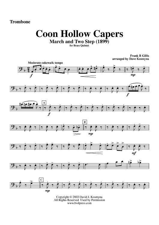 Coon Hollow Capers - Trombone