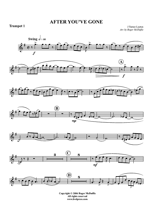 After You've Gone - Trumpet 1